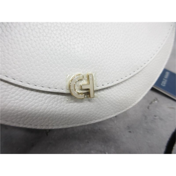 COLE HAAN Evie Chain Saddle Crossbody or Shoulder Bag in Ivory Color - Picture 6 of 7